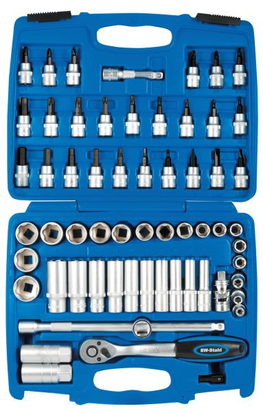 SW stalen dopsleutelset, 3/8", 61 delig, S2229