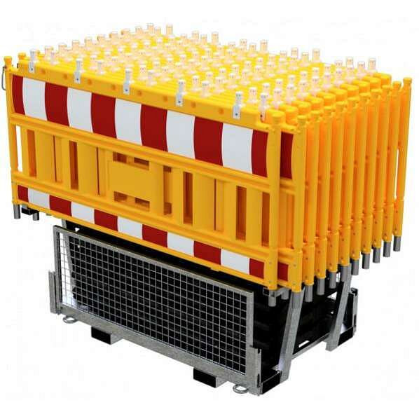 Schake slagboom SET4, 1x dubbele pallet voor slagboom en grondplaat, 20x Schake slagboom, 33420KA2-G-SET4
