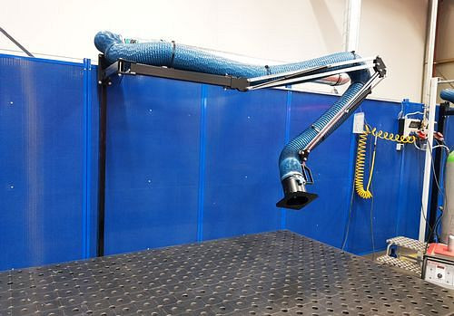 DENIOS afzuigarm met externe scharnieren 2,5 m, 172571