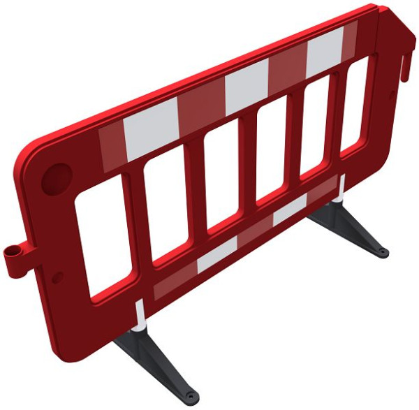 Schake barrièrerooster 2,00 m - rode hekbehuizing - retroreflecterende folie type RA1/A rood/wit, 33320KDRF-R