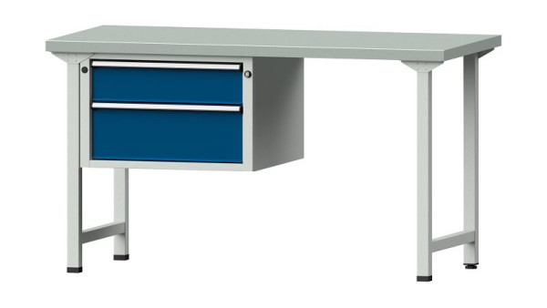 ANKE werkbanken combinatie werkbank, model 607 V, 1500 x 700 x 840 mm, RAL 7035/5010, ZBP 40 mm, 415.028