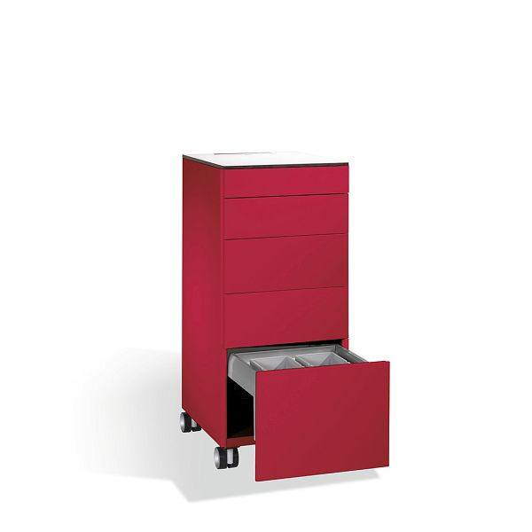 C+P Horeca-Caddy Asisto, H1157xB500xD600mm, kleur: gentiaanblauw, stuur, 54780-150 S10029