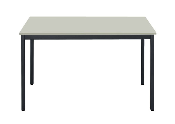 Bisley MULTI Desking multifunctionele tafel, rechthoekig 19 mm, decor G grijs, frame antracietgrijs, H 740 x B 1200 x D 600 mm, MT1206G334
