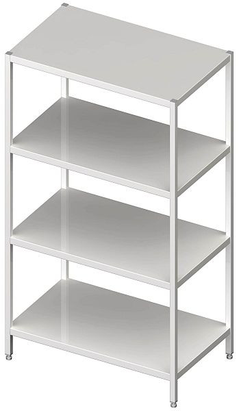 Stalgast Regal mit glatten Böden, 800x400x1800 mm, Selbstmontage, DRL08400