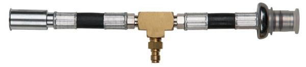KS Tools manometeraansluitslang met 1/4" slangaansluiting voor universeel gebruik met 3/8" en 5/16" hogedrukslangaansluitingen, 150.2364