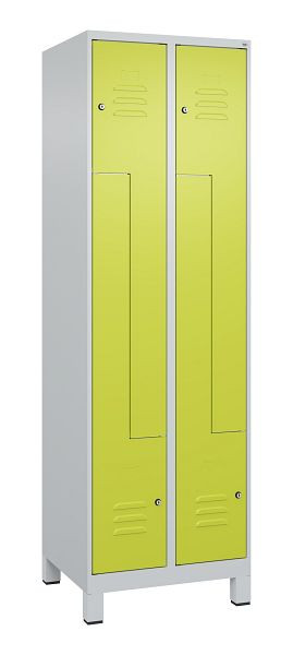 C+P Z-Spind Classic PLUS, C Z-Spind, Classic PLUS, voeten, 4 compartimenten, 1950x600x500mm, 7035/0024, cilindersloten, 080013-204 S10025