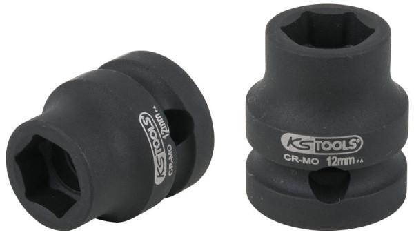 KS Tools 1/2" slagdop, zeskant, extra kort, 12,0 mm, 515.0058