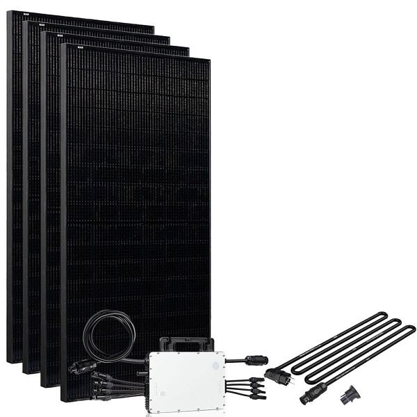 Offgridtec Solar-Direct 1640W HM-1500 zonnesysteem Full Black Schuko-aansluiting - 5m aansluitkabel - zonder beugel, 4-01-014535-031