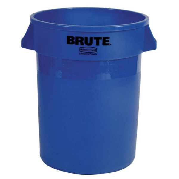 Stein HGS HGS afvalcontainer -BRUTE- Rubbermaid 75,7 liter, blauw, met deksel, wit, 18336-03