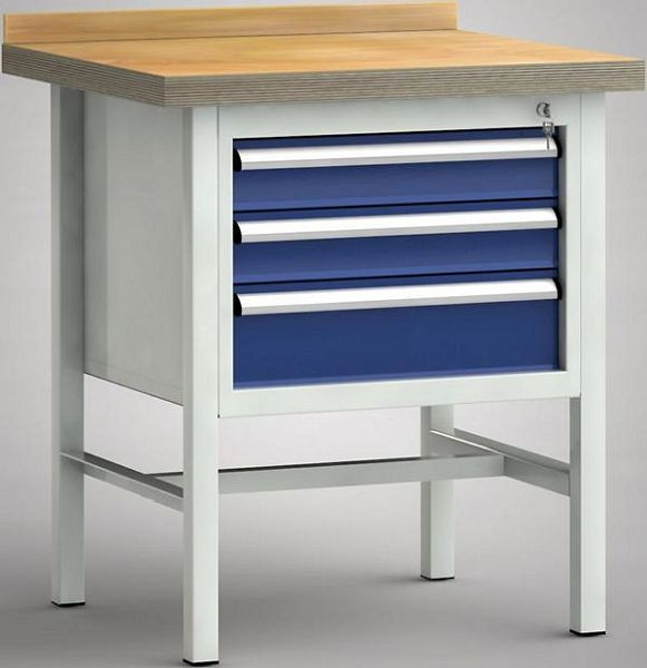 KLW standaard werkbank - 1500 x 700 x 840 mm L x D x H, WS058N-0750M40-E7022