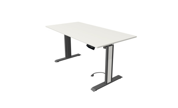Kerkmann sta-/zittafel Move 1 Advance 160 x 80 cm frame antraciet, tafelblad wit, 10250710