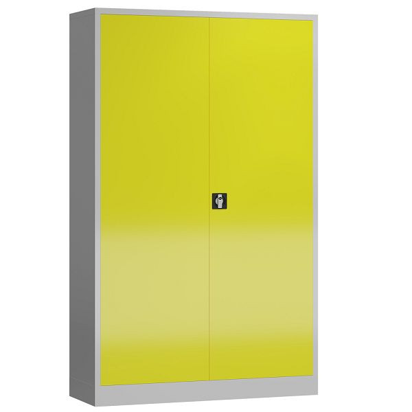 Lüllmann ClassiX draaideurkast, 1945 x 1200 x 420 mm, lichtgrijs/zinkgeel, X-530376