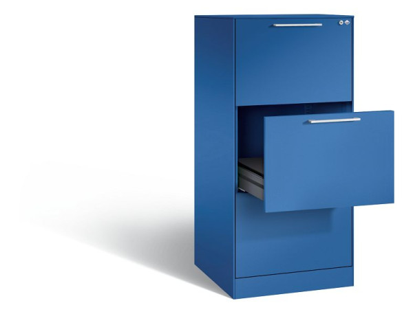 C+P archiefkast Asisto, H1310xB562xD600mm, kleur: gentiaanblauw, beugelgreep, 146224-322 S10052