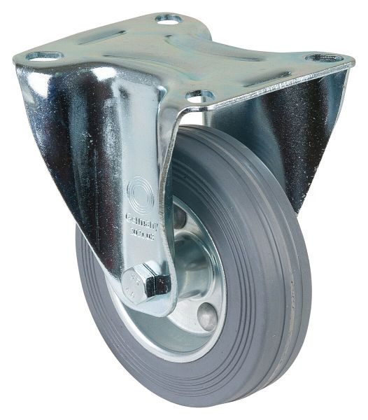 BS rollen transportrol, vaste rol, wielbreedte 30 mm, wiel-Ø 100 mm, draagvermogen 70 kg, stalen velg, rollager, plaat, verpakking: 2 stuks, L410.B56.100