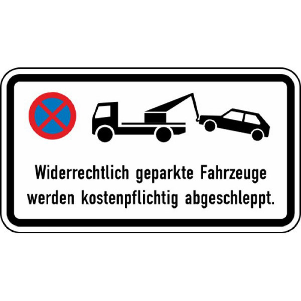 Stein HGS HGS Illegaal geparkeerde voertuigen worden tegen vergoeding weggesleept Nr. 2428, 330x600mm /RA2/Alform, 2428-222
