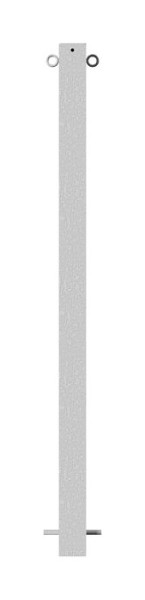 Schake afzetpaal stalen buis 70 x 70 mm vast, voor inzetting in beton, thermisch verzinkt, met 2 ogen, 470/2