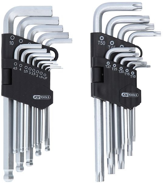 KS Tools Stiftsleutelset, Torx, binnenzeskant, 22-delig, 151.4000