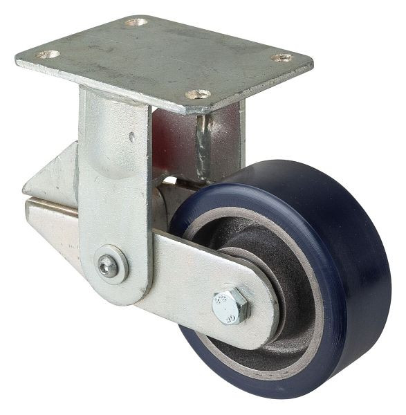 BS rollen Zwenkwiel, bokwiel, breedte 50 mm, Ø125 mm, tot 400 kg, polyurethaan gegoten 78 Shore A, gegoten wiellichaam, kogellager, T110.C11.125
