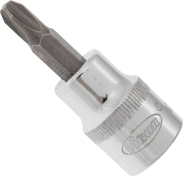 VIGOR schroevendraaierbit, hol vierkant 10 mm (3/8 inch), Pozidriv-profiel PZ, PZ1, V2291N