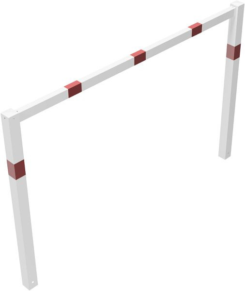 Schake wegversperringen, vast, gelast met bovenbalk, thermisch verzinkt en wit gecoat, totale breedte: 2000 mm, 4014_20B