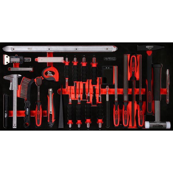 KS Tools PERFORMANCEplus gereedschapsset 36-delig hamer, beitel en meetgereedschap, 813.1036