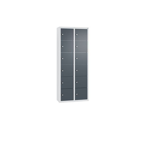 C+P Kleingefachschrank, 12 Fächer, H1130xB460xT200 mm, Grau/Anthrazit, 80700-223 S10027