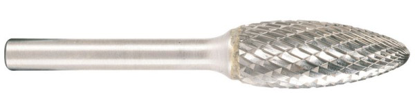 Projahn hardmetalen frees vorm H vlam d1 12,7 mm, schachtdiameter 6,0 mm kruisgeslepen, 700866127