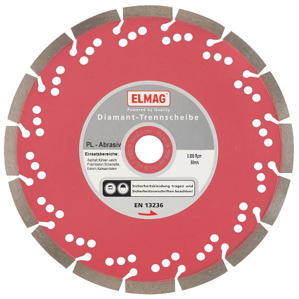 ELMAG diamantschijf 180 mm, PREMIUM LINE - ABRASIVE (boring: 25,4 mm), 61583