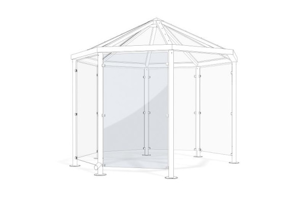 WSM zijpaneel voor Paris P801/802 ESG helder glas, 102100052
