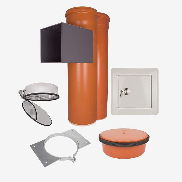 HKW wasafvoersysteem complete set 2, PVC, schachtlengte: 2,10 meter, Ø 300 mm, 23006N
