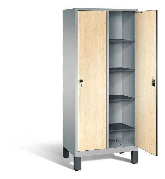 C+P washok Evolo, H1850xW810xD500mm, kleur: wit aluminium / Donau esdoorn decor, 48010-22B S10025