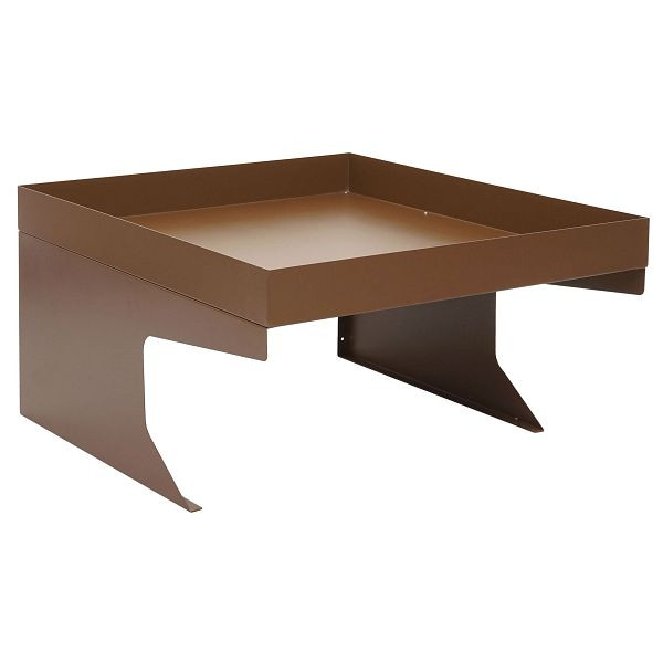 Mendler robotmaaier garage met plantenbak HWC-G60, dakoverkapping voor grasmaaier, metaal 37x60x70cm, bruin, 71787