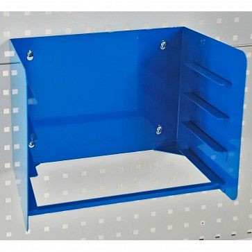 ADB wandhouder voor gereedschapskist, 4 vakken, afmetingen: 343x270x270 (BxHxD), kleur: blauw, RAL 5015, 87120