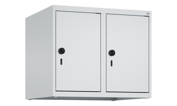 C+P kastopzet Classic PLUS, bovenkast, 7035/7035, veiligheidsdraaisluiting, 500x600x500mm, 2 vakken, 080090-20 S10009
