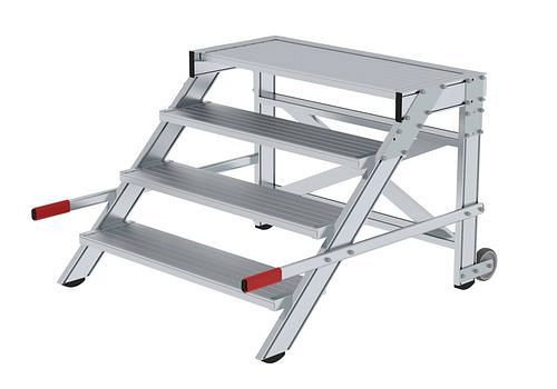 Krause mobiel werkplatform, van aluminium, 4 treden, tredebreedte 1000 mm, 274516