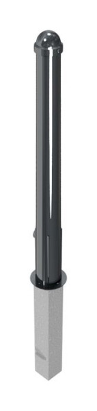 Schake stijlpaal stalen buis Ø 102 / 76 mm, afneembaar, met driehoekslot volgens DIN 3223, zelfvergrendelend slot, 40102FB