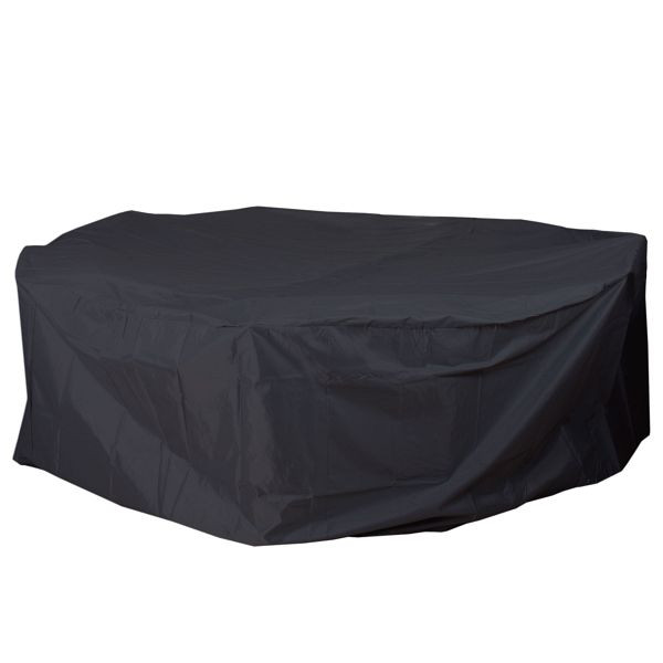 Mendler HWC-J41 hoes, dekzeil beschermhoes dekzeil beschermhoes, outdoor tuinmeubelset, antraciet, rond Ø 310cm, 77649