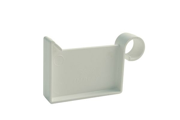 Marley bakgoot eindstuk voor links en rechts RG 70 wit, 082165