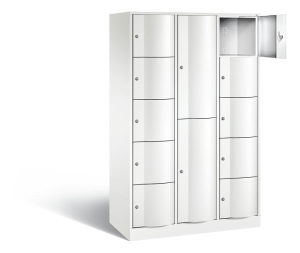 C+P combinatie lockerkast Resisto, H1950xB1148xD540mm, kleur: verkeerswit, 8070-3721 S10034