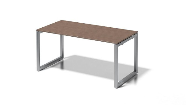 Bisley Cito bureau, 730 mm vaste hoogte O-frame, H 19 x B 1600 x D 800 mm, walnoot/zilver, DOF1608WN355