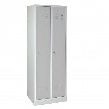 ADB locker/garderobe Regular" 2-deurs, afmetingen HxBxD: 1775x600x500 mm, corpuskleur: lichtgrijs (RAL 7035), deurkleur: lichtgrijs (RAL 7035), 40891
