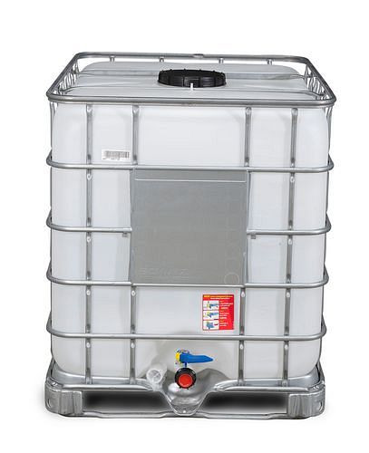 DENIOS Recobulk IBC Gefahrgut-Container, Stahlrahmen, 1000 l, Öffnung NW225, Auslauf NW50, 266198