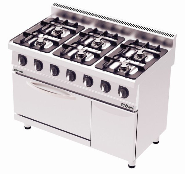 gel-o-mat Gasherd mit Backofen 54,0 Kw, GO Cook 900, CO1290G