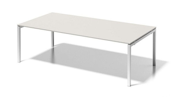 Bisley Cito directiewerkplek/vergadertafel, 730 mm in hoogte vast U-frame, H 19 x B 2400 x D 1200 mm, grijswit/verkeerswit, DUF2412GW396