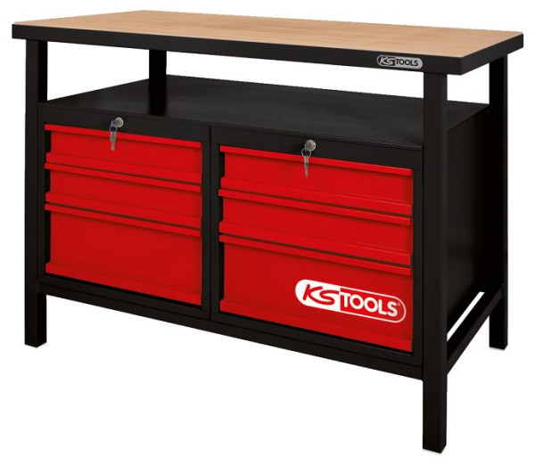 KS Tools werkbank met 6 laden, H840xB1200xD600mm, 865.0004