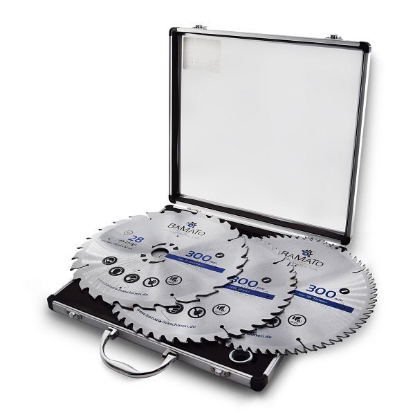 BAMATO 3-delige HM cirkelzaagbladenset, diameter 300 mm, SBS300SET