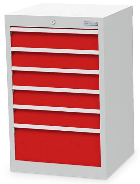 Bedrunka + Hirth ladekast, diepte 500 mm, R 18-16, aantal lades: 6, 530 x 500 x 819 mm, 6x lades 5x100VA, 1x 200VA, draagvermogen 50 kg, 48.501