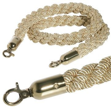 Contacto afbakeningstouw, goud, 150 cm met goudkleurig oogje, 1602/757