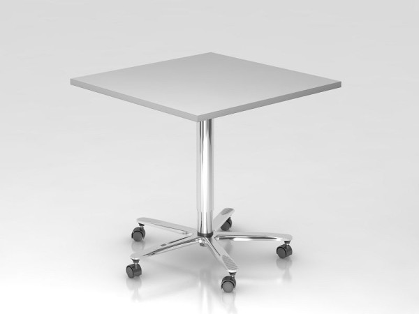 Hammerbacher kolomheftafel 80x80cm grijs/chroom, verchroomd frame, VST88/5/C