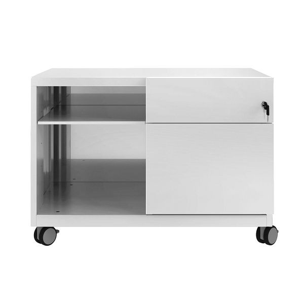 Bisley rolcontainer Note Caddy laden rechts, B 800 mm, lichtgrijs, CADM08RH645